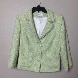 Charles Gray London elegant green white blazer